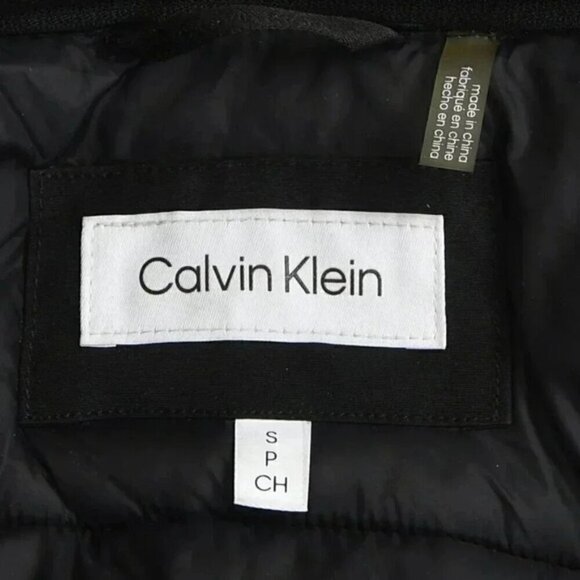 Calvin Klein Sorona Aura Parka Coat Winter Jacket Black Hood Faux Fur Size Small - Picture 7 of 12